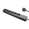 Garbot Plast Power Strip 6-way K-IT Outlet. Black electrical wholesale