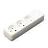 Garbot Plast Power Strip 3-way K Outlet. White wholesale electrical