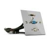 Lindy 60216 Socket-outlet HDMI + USB Type B + VGA + 3.5mm Silver