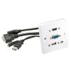 Lindy 60220 Socket-outlet HDMI + VGA + USB A + 3.5mm White wholesale
