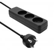 Wholesale ProXtend Danish Power Strip 3-way 1M IT Black