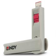 Wholesale Lindy USB Type C Port Blocker Key. Pink. 4pack