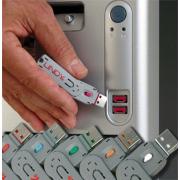 Wholesale Lindy USB A Port Security Kit. Orange 1x USB Key &