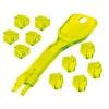 Lindy RJ45 Port Locks. Yellow. With Key(s). 10pcs