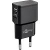 Goobay Double USB-A Port Wall Charger Black wholesale