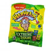 Wholesale Warheads Extreme Sour Hard Candy 1oz / 28g Peg Bag - Box 12