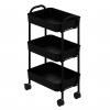 Mabel Home Storage Cart 3 Tier With Wheels And Handle, Metal trolleys wholesale