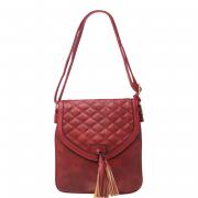 Wholesale Quilted Front Flap Tassel Crossbody