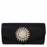 Wholesale Glittery Pearl Flower Clutch Bags