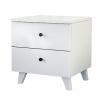 NORD 2 Drawer Bedside Table, White wholesale