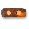 Rustic Olive Wood Candle Holder