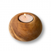 Olive Wood Candle Holder Round