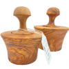 Rustic Olive Wood Mortar And Pestle wholesale giftware