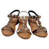 Ladies' Wedged Sandal With Wooden Beads
