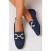 Diamante Detailed Suede Loafers wholesale loafers