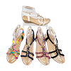 Ladies' Wedged Sandal With Braided Straps And Clover & Round wholesale footwear