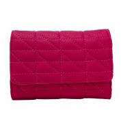 Wholesale Short Folding Purse With Stitched Grids 