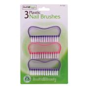 Wholesale Health & Beauty Plastic Nail Brush 3 Pc