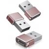 Pack Of 3 USB C Female To USB A Male Adapter Type C Charger 