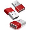 Pack Of 3 USB C Female To USB A Male Adapter Type C Charger 