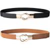 Women Skinny Elastic Waist Belt Stretch Retro Waistband Dres