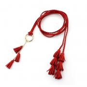 Wholesale Tassel Belt Women Thin Waist Rope Fashion Braided Self Tie