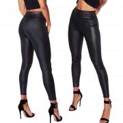 Wholesale Trouser Size 12 Wet Look Leggings High Waist Faux Leather