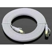 Wholesale 0.5m White Flat Cat8 Ethernet Cable Rj45 Network Sstp Gold 