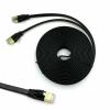 0.5M Black Flat Cat8 Ethernet Cable Rj45 Network Sstp Gold 