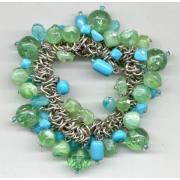 Wholesale Green And Turquoise Fat Charm Bracelets
