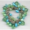 Green And Turquoise Fat Charm Bracelets