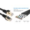 20m Black Rj45 Network Cat7 Ethernet Cable Gold Ultra-Thin