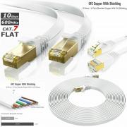 Wholesale 10m White Rj45 Network Cat7 Ethernet Cable Gold Ultra-Thin