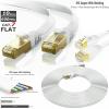 1m White Rj45 Network Cat7 Ethernet Cable Gold Ultra-Thin