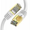 0.5m White Colour Cat8 Ethernet Network Cable 40gbps Lan