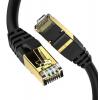 0.5m Black Colour Cat8 Ethernet Network Cable 40gbps Lan 