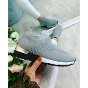 Wholesale Uk Size 8 Eur Size 41 Ladies Slip On Sock Wedge Sneakers 