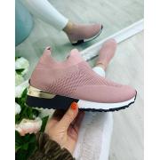 Wholesale Uk Size 8 Eur Size 41 Ladies Slip On Sock Wedge Sneakers 
