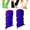 Purple Women Girls Leg Warmers Footless Slouch Socks Dance