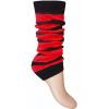 Black And Red Strips Women Leg Warmers Footless Slouch Socks