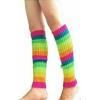 Rainbow Strips Women Leg Warmers Footless Slouch Socks Dance