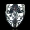 Silver Fancy Face Mask Hacker V Anonymous For Vendetta Guy 