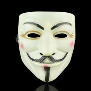 Wholesale Yellow With Eye Liner Fancy Face Mask Hacker V Anonymous Guy