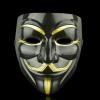 Black With Eye Liner Fancy Face Mask Hacker Vendetta Guy