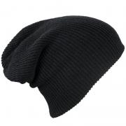 Wholesale Black Men Ladies Knitted Woolly Winter Slouch Beanie Hat Cap