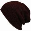 Brown Men Ladies Knitted Woolly Winter Slouch Beanie Hat Cap