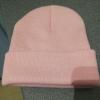 Pink Plain Colour Casual Beanie Hat Winter Warm Woolly Hat
