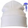 White Plain Colour Casual Beanie Hat Winter Warm Woolly Hat