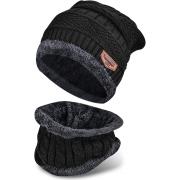 Wholesale Winter Beanie Hat Scarf Set Warm Knitted Hat Neck Warmer