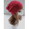 Red Mens Ladies Knitted Woolly Winter Slouch Beanie Hat Cap